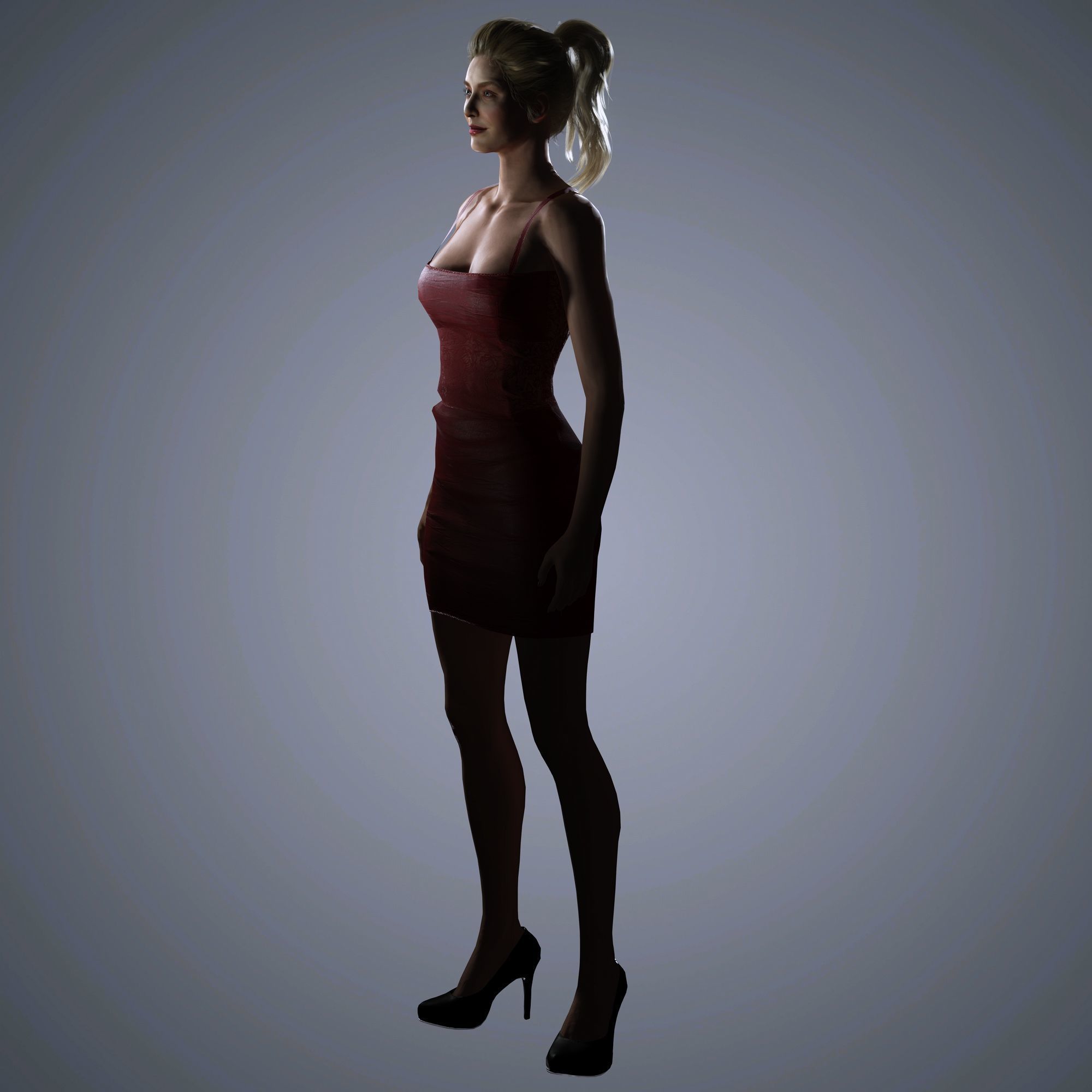 Erika Jayne Character Low-poly 3D model_7