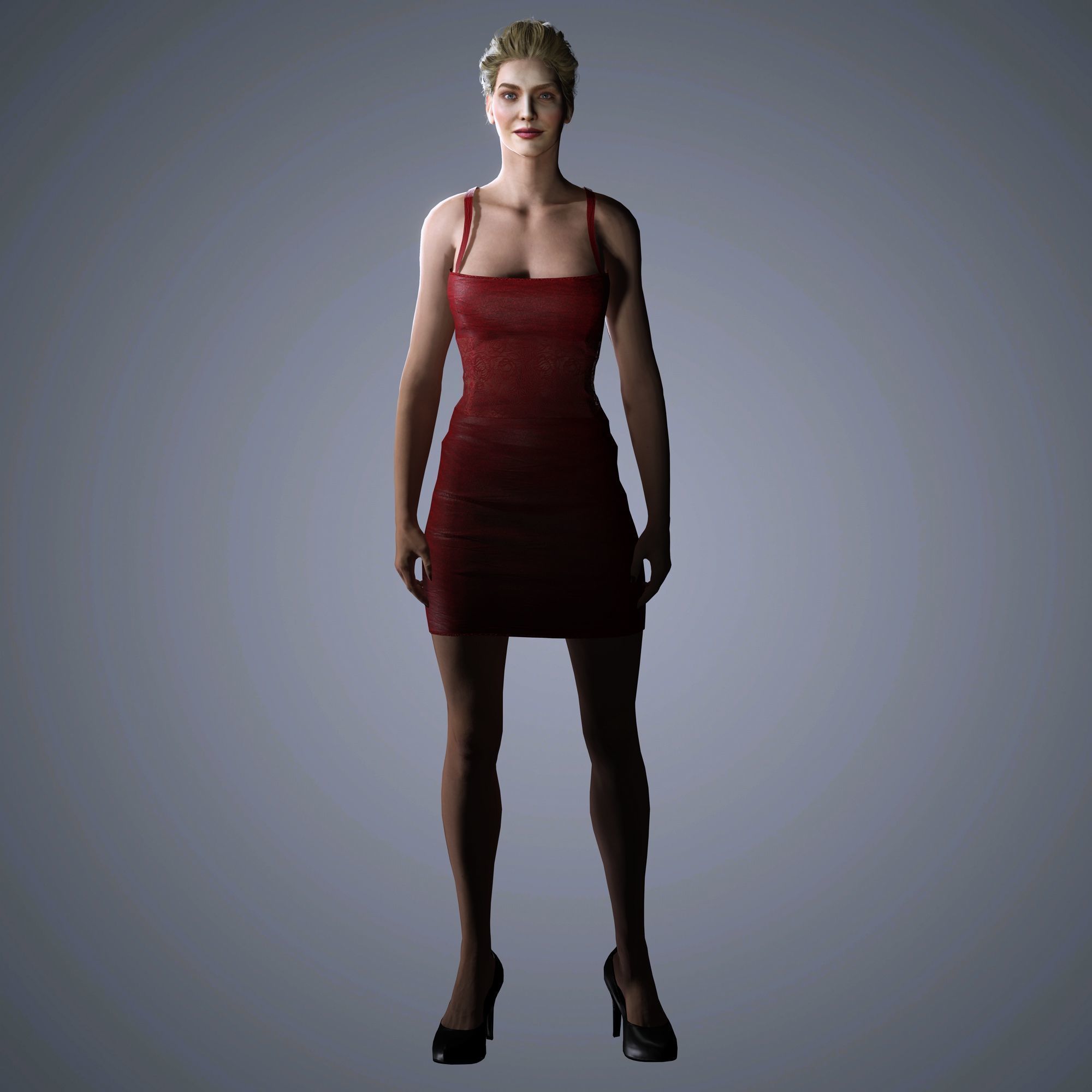 Erika Jayne Character Low-poly 3D model_6