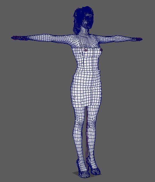 Erika Jayne Character Low-poly 3D model_24