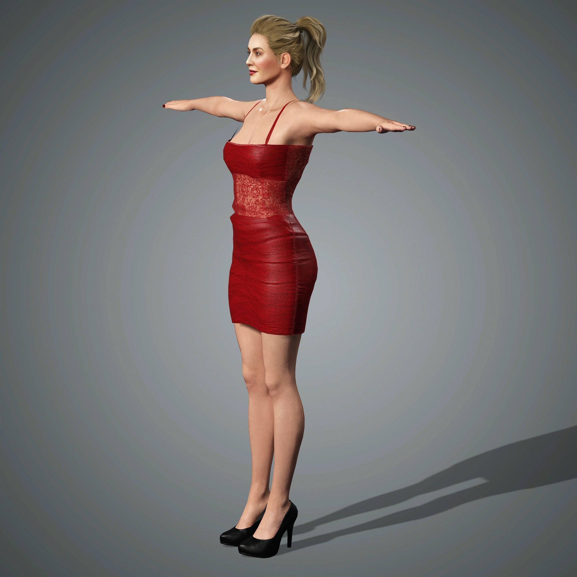 Erika Jayne Character Low-poly 3D model_16