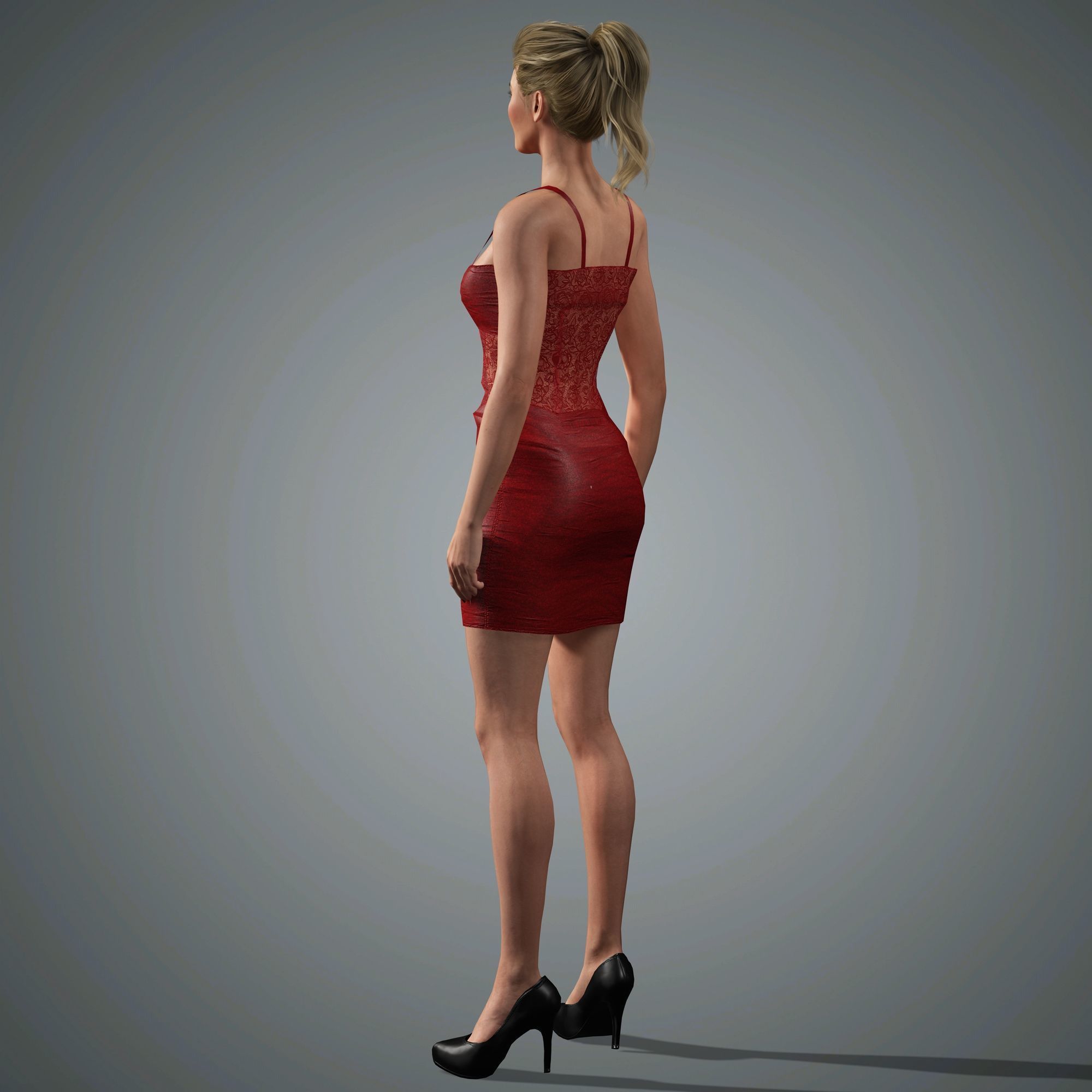 Erika Jayne Character Low-poly 3D model_8