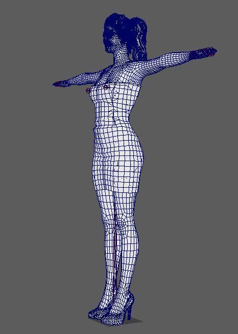 Erika Jayne Character Low-poly 3D model_21