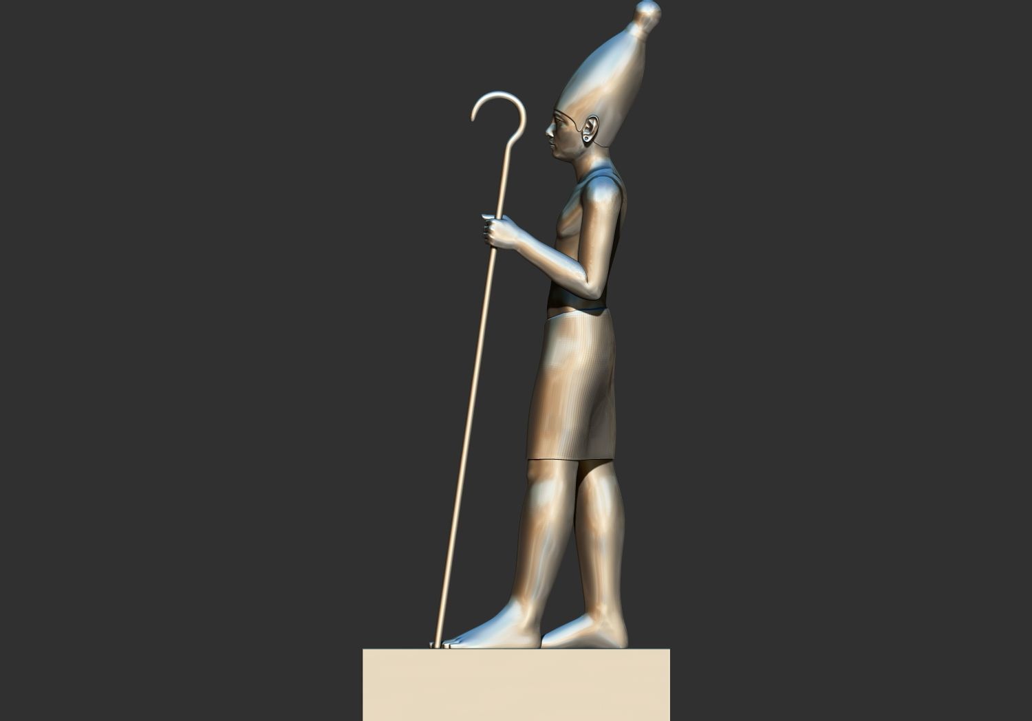 Egyptian King Statuettes Senusret  Petrie 3d  printable model 3D print model_4
