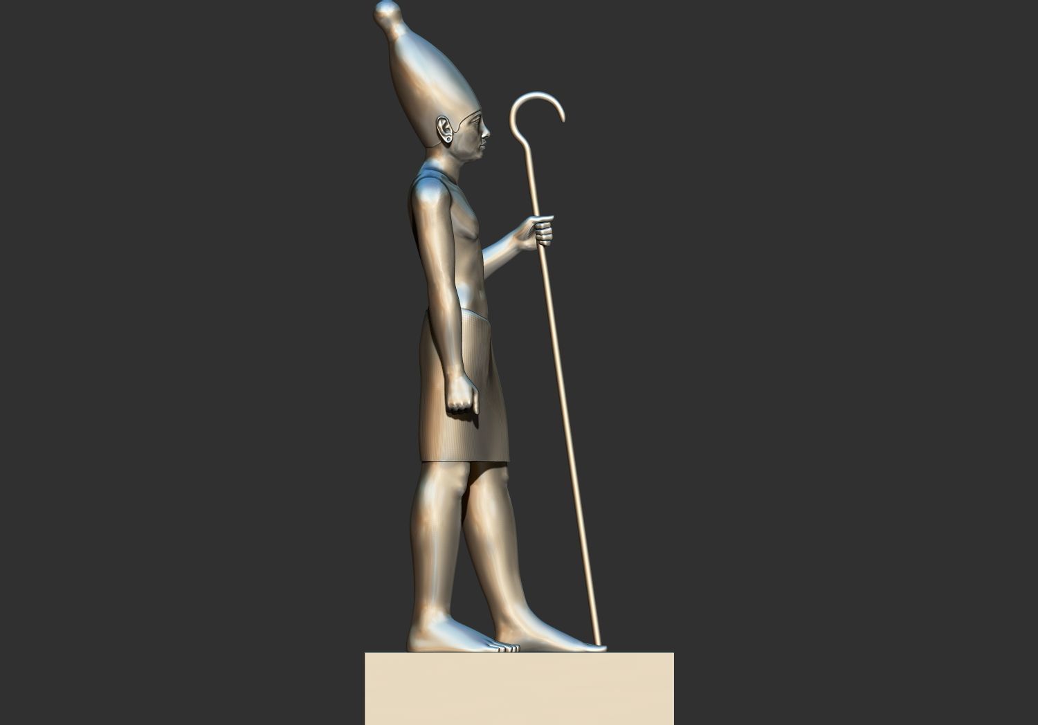 Egyptian King Statuettes Senusret  Petrie 3d  printable model 3D print model_2