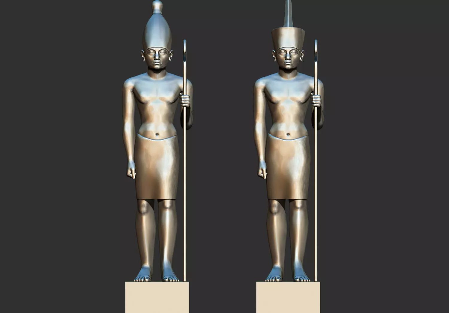 Egyptian King Statuettes Senusret  Petrie 3d  printable model 3D print model_0