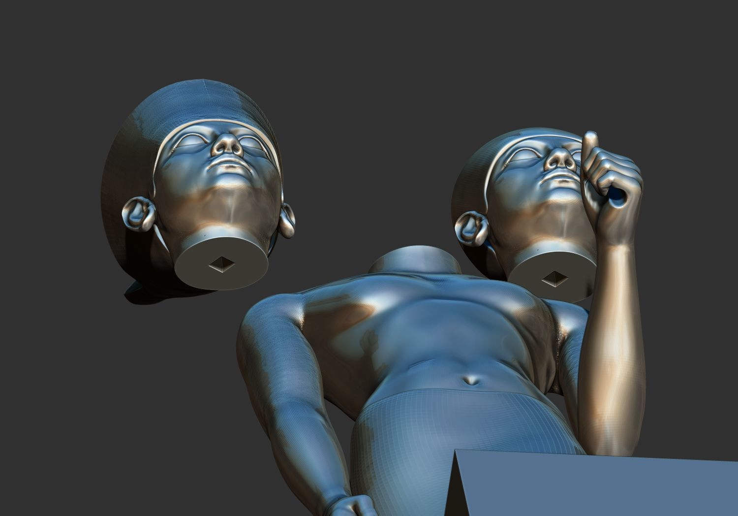 Egyptian King Statuettes Senusret  Petrie 3d  printable model 3D print model_13