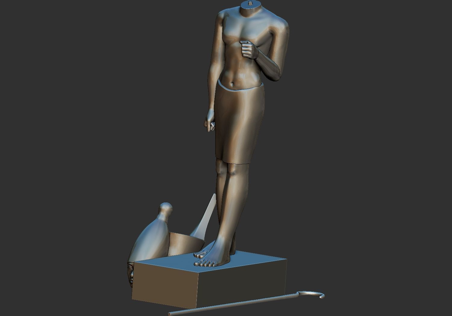 Egyptian King Statuettes Senusret  Petrie 3d  printable model 3D print model_11