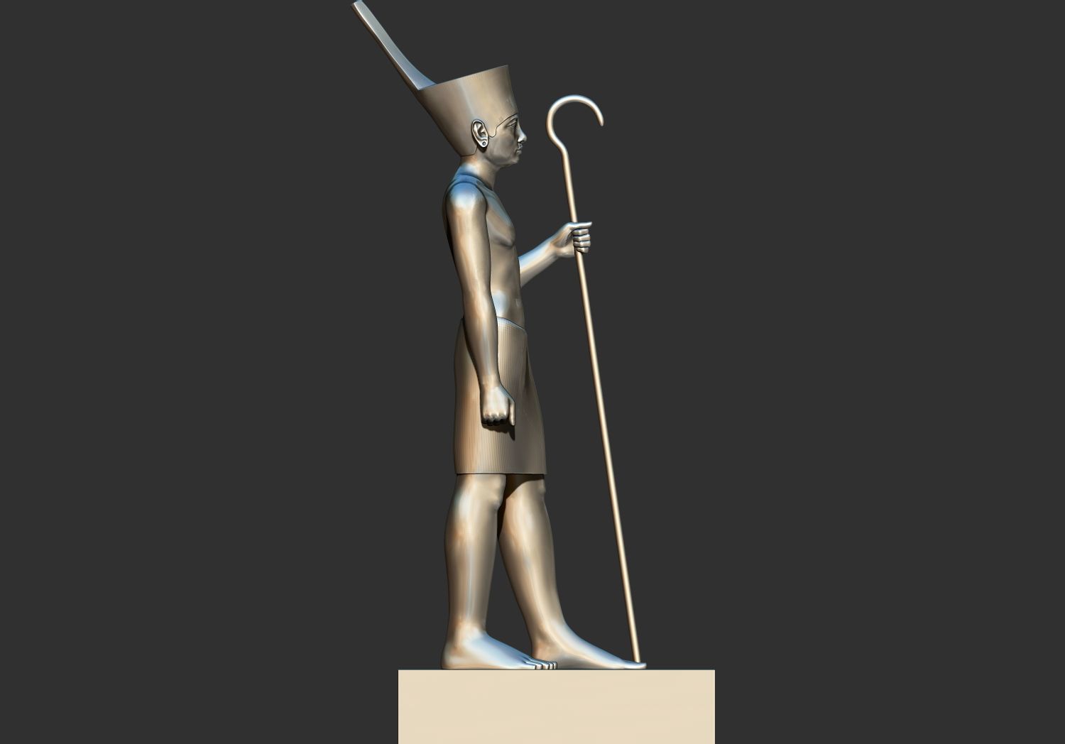 Egyptian King Statuettes Senusret  Petrie 3d  printable model 3D print model_3