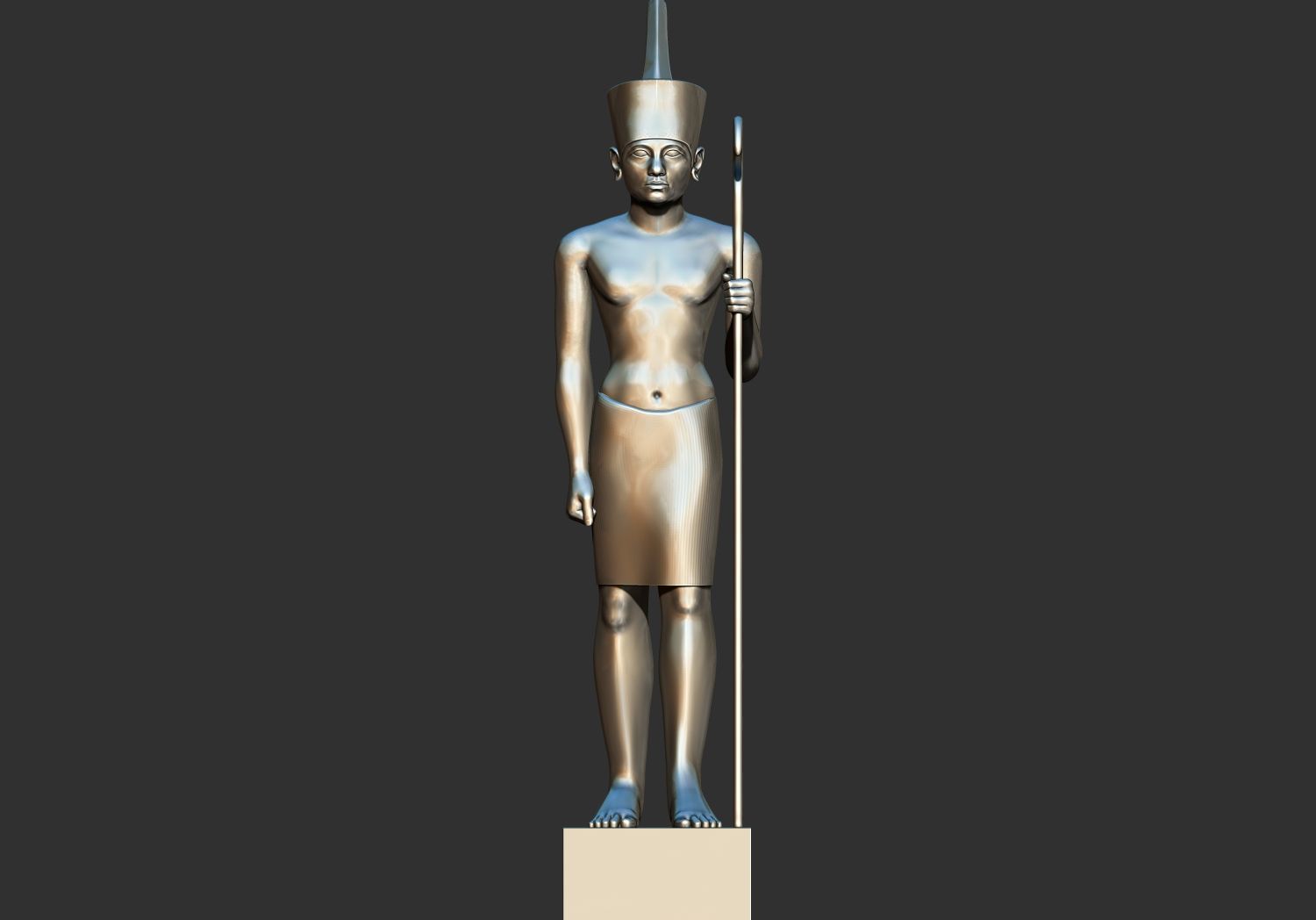 Egyptian King Statuettes Senusret  Petrie 3d  printable model 3D print model_7