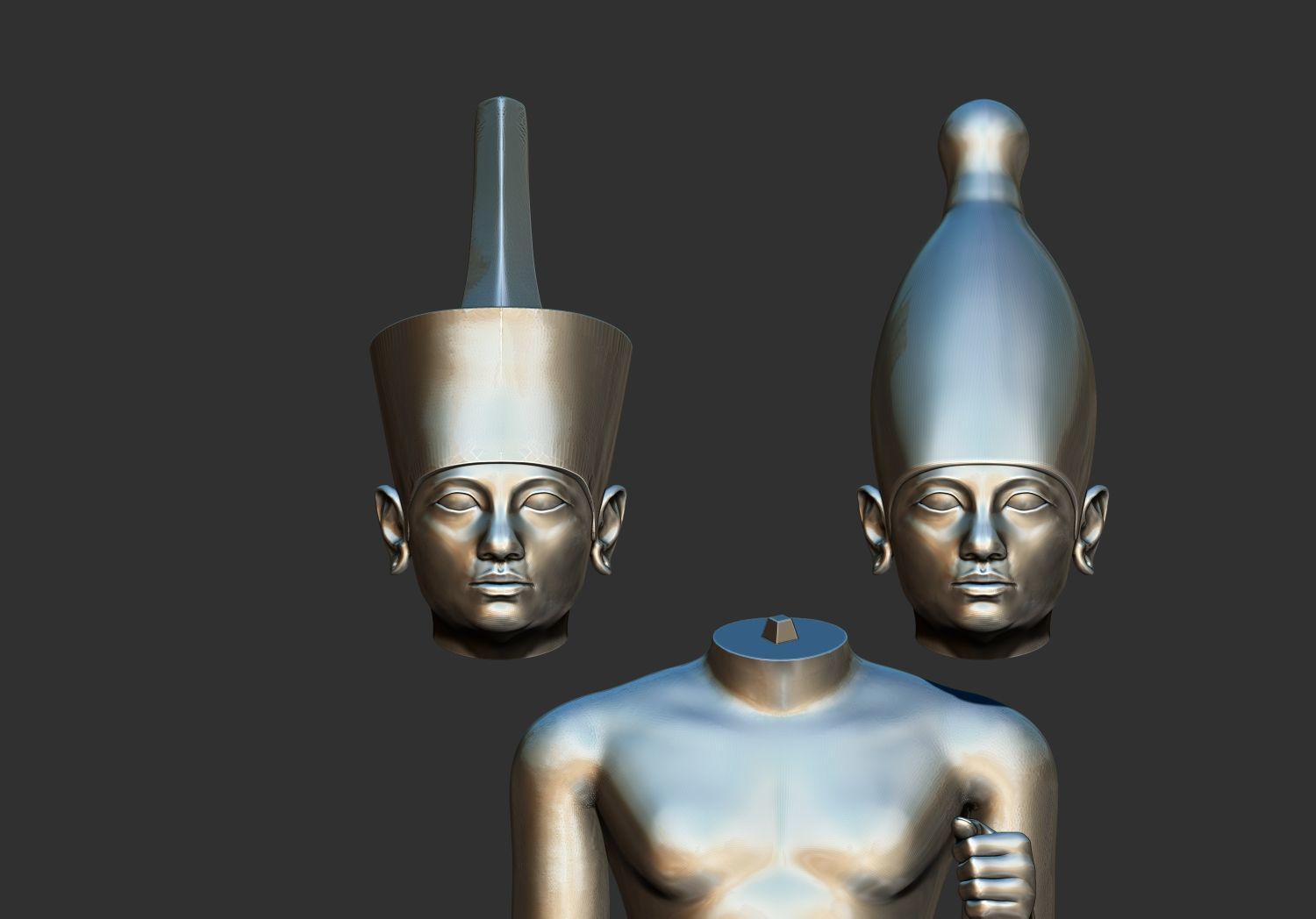 Egyptian King Statuettes Senusret  Petrie 3d  printable model 3D print model_14