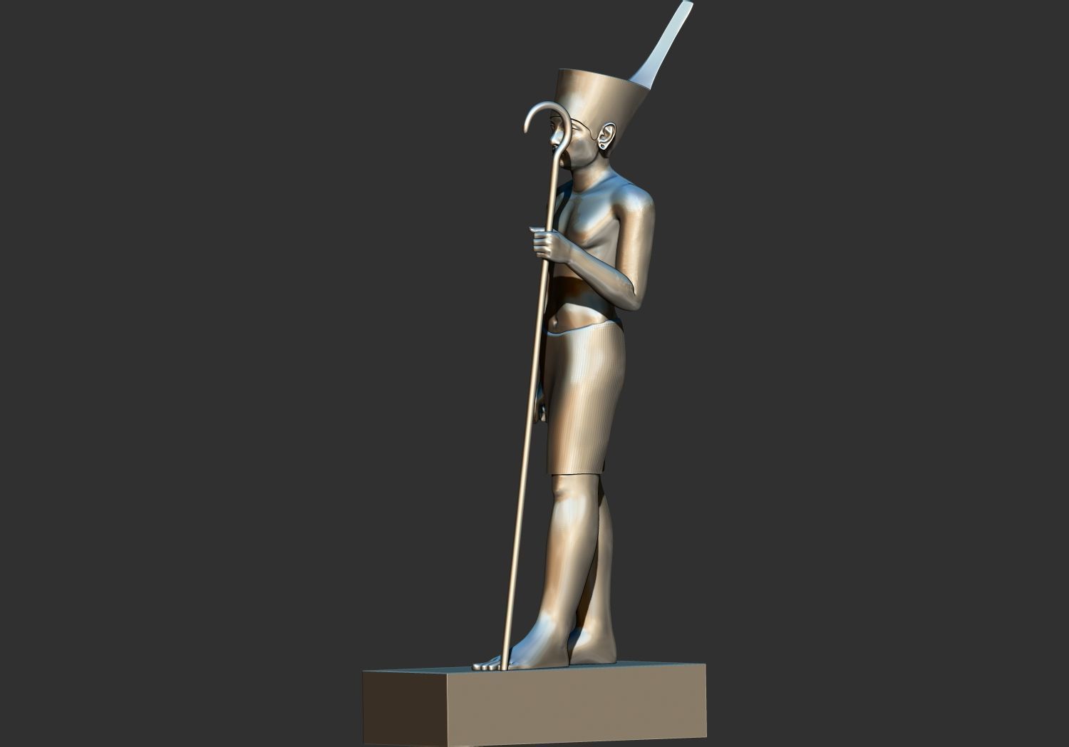 Egyptian King Statuettes Senusret  Petrie 3d  printable model 3D print model_1