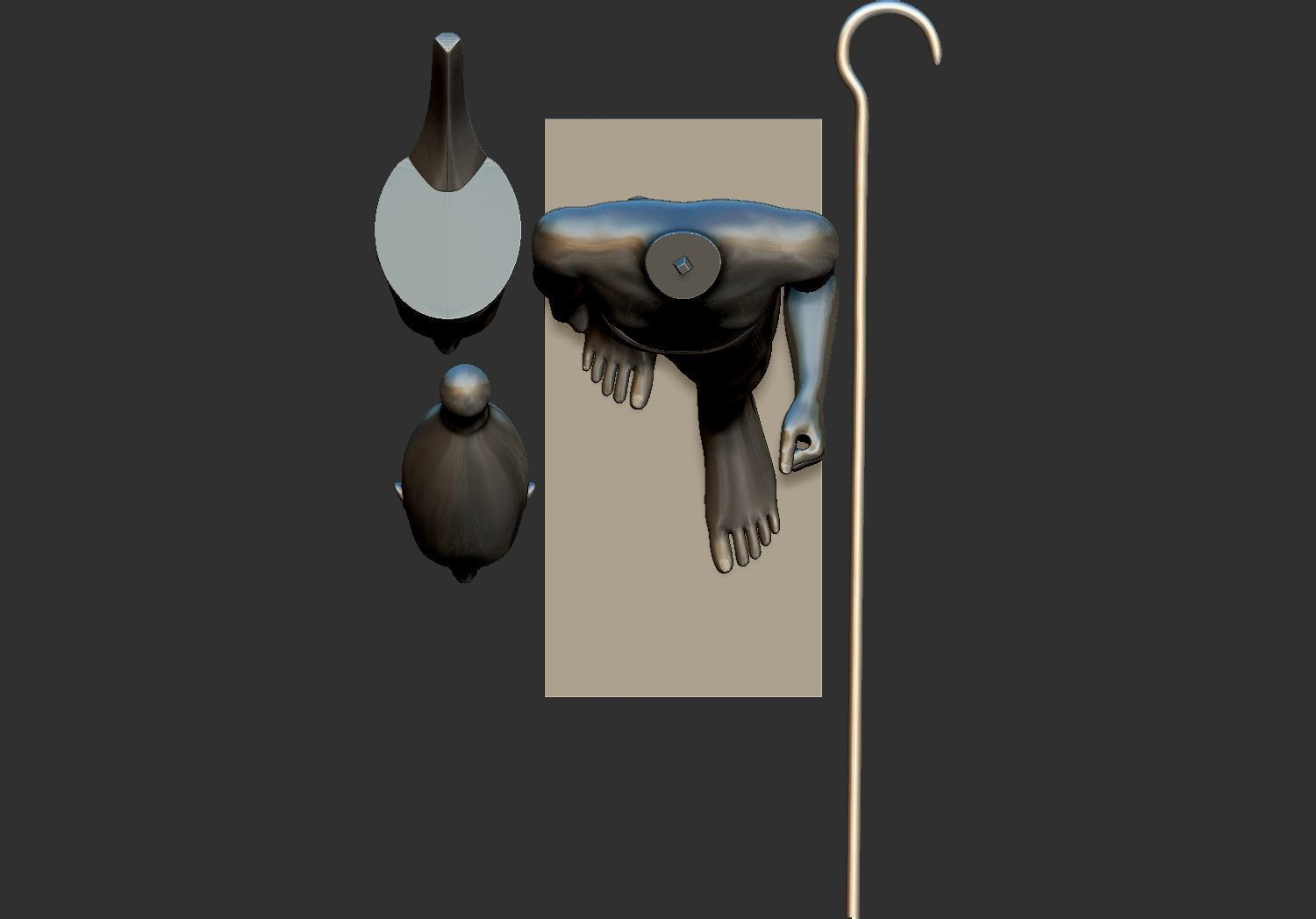 Egyptian King Statuettes Senusret  Petrie 3d  printable model 3D print model_15