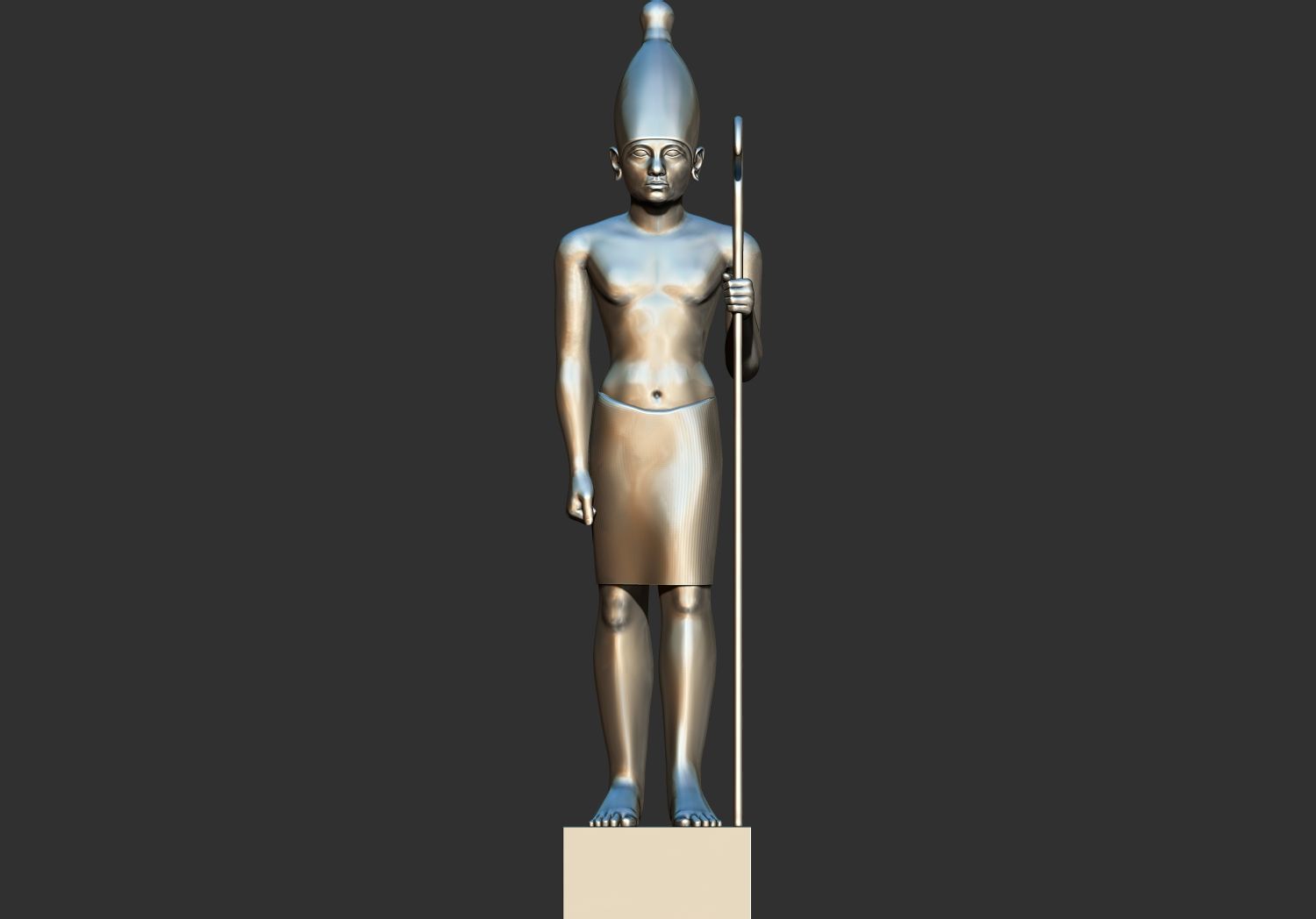 Egyptian King Statuettes Senusret  Petrie 3d  printable model 3D print model_8