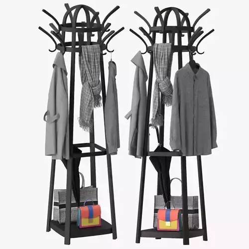 Kolo Moser Coat Rack 3D model