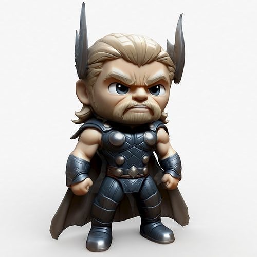 Thor Toy Low-poly 3D model