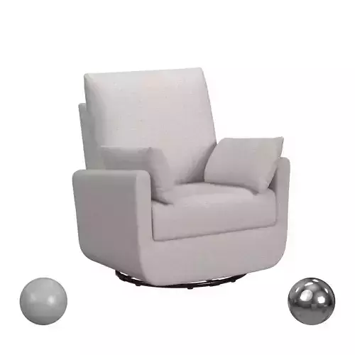 Juno Swivel Glider In Ivory Boucle