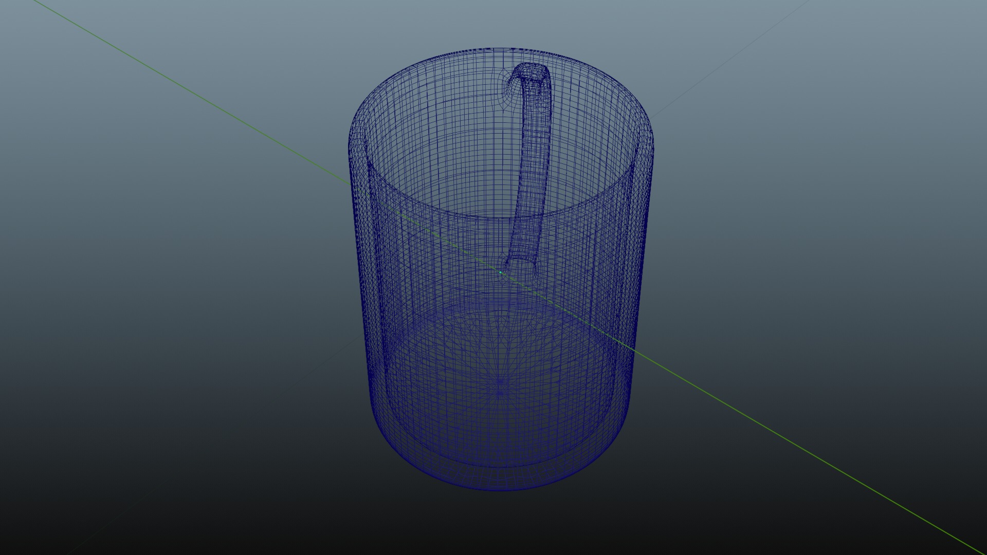 coffee cup Low-poly 3D model_4