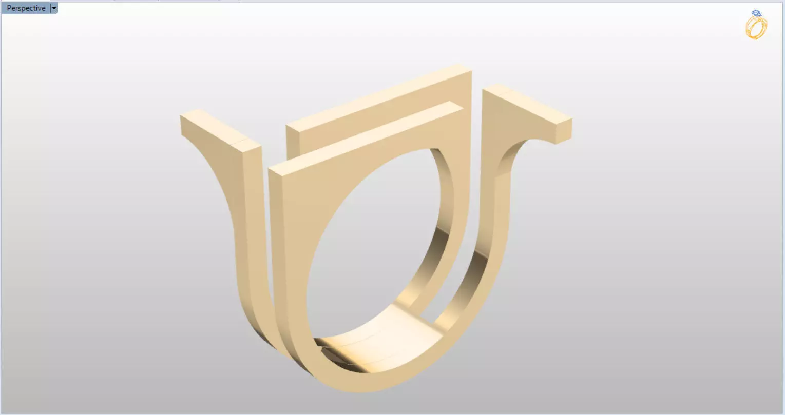minimal modern ring  3D print model_0