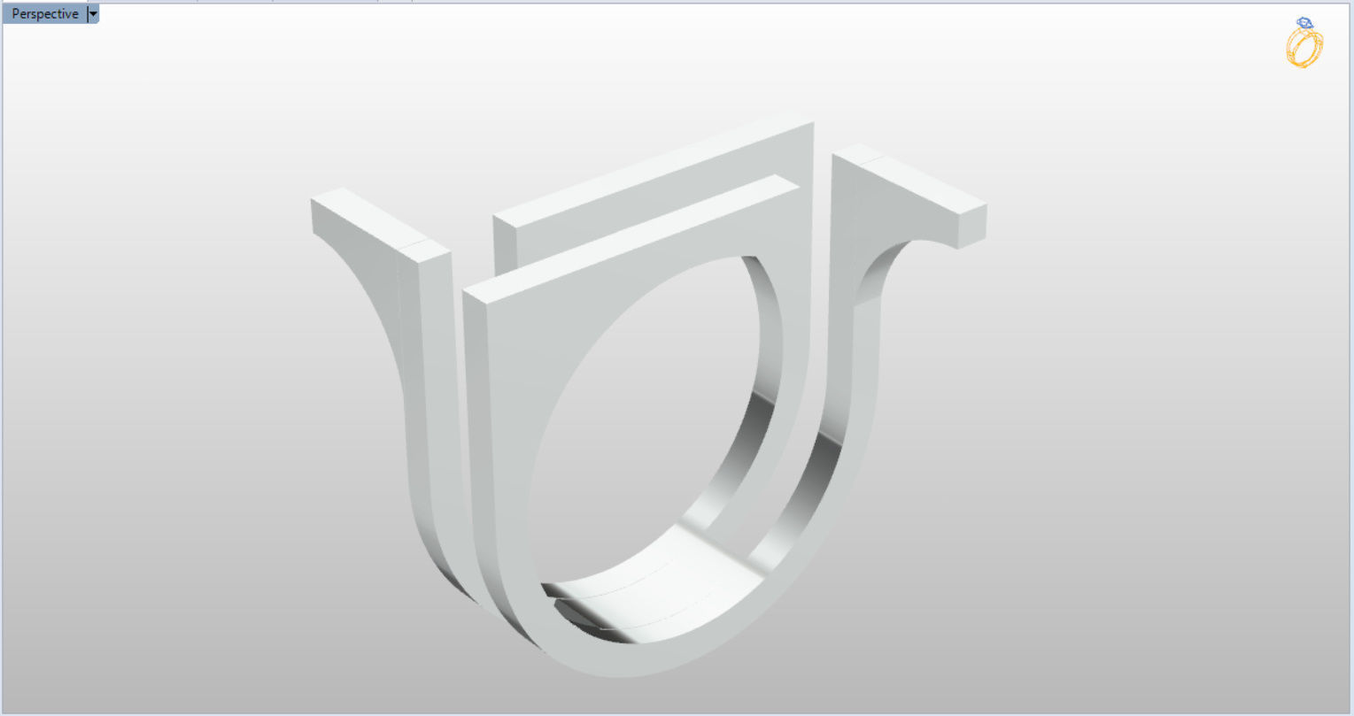 minimal modern ring  3D print model_1
