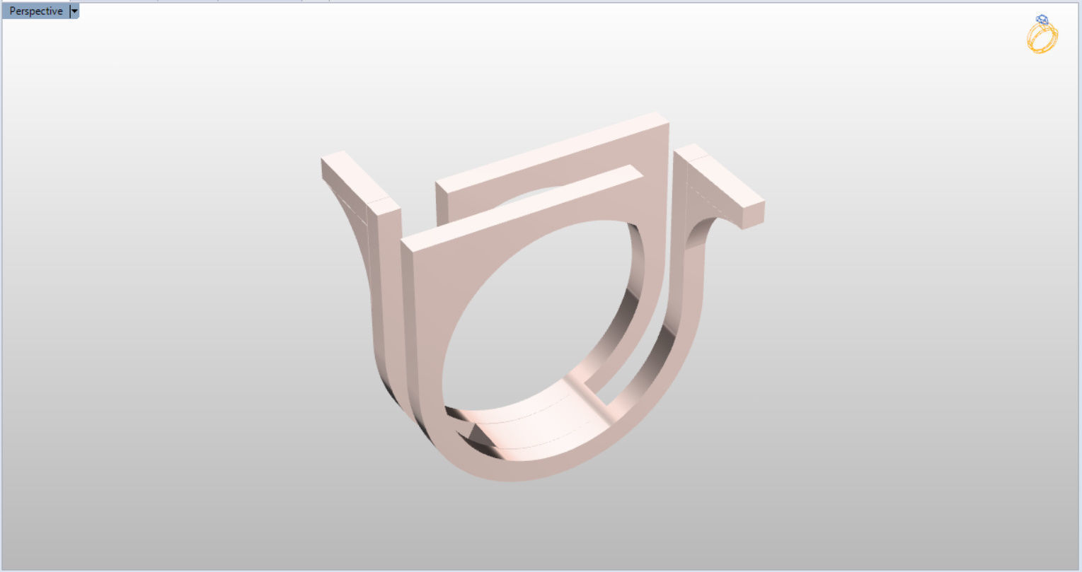 minimal modern ring  3D print model_2