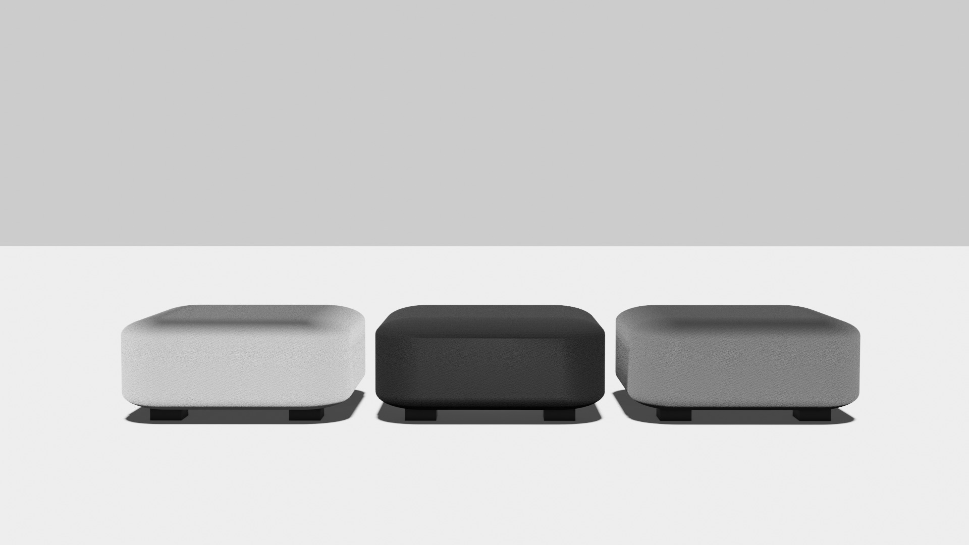 Set of 4 Fabric Armchairs High-Quality 3D Models 3D model_6