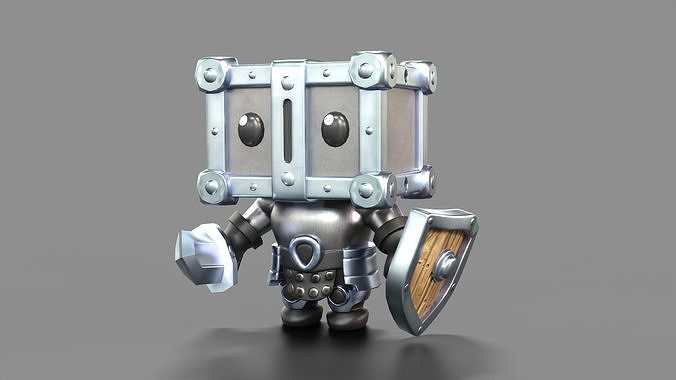 Cute Knight low-poly Low-poly 3D model
