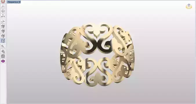 minimal heart shaped ring 