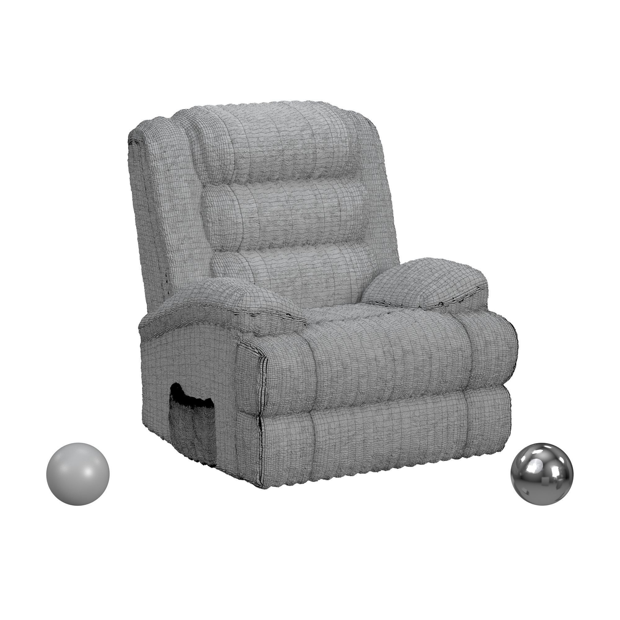 Artemis Power Lift Chair In Softcat Silver 3D model_2