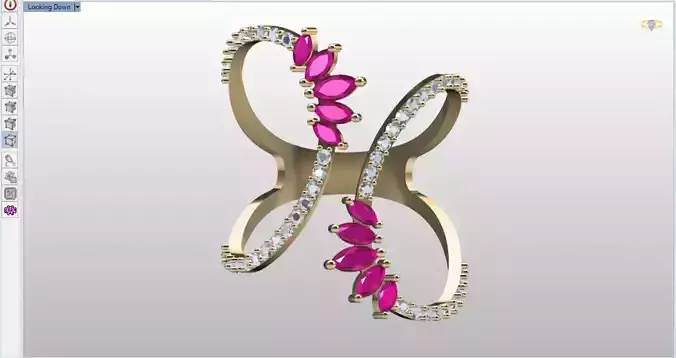 modern minimal bypass jewelry ring 