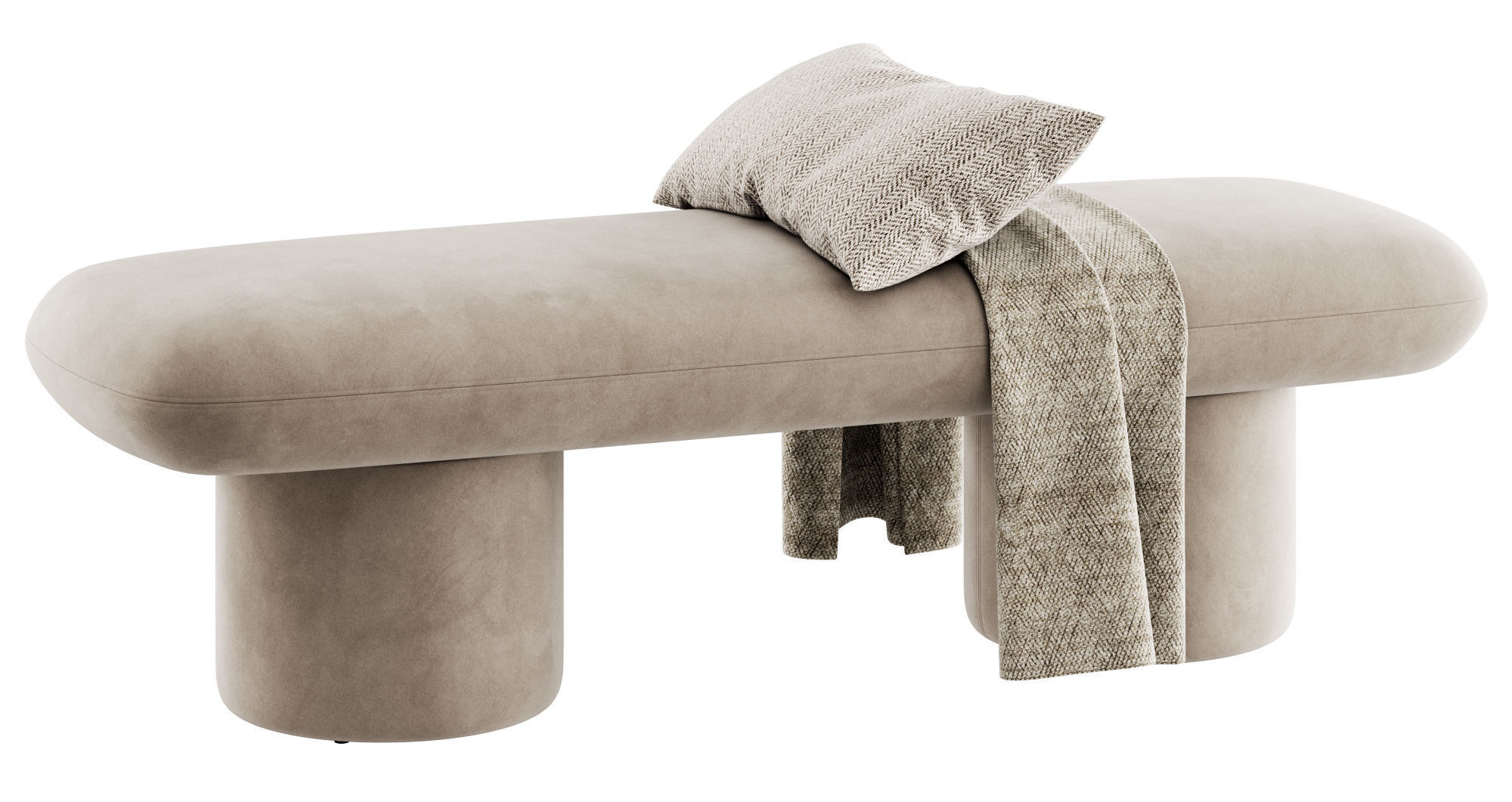 Este Bench By Poly and Bark 3D model_8