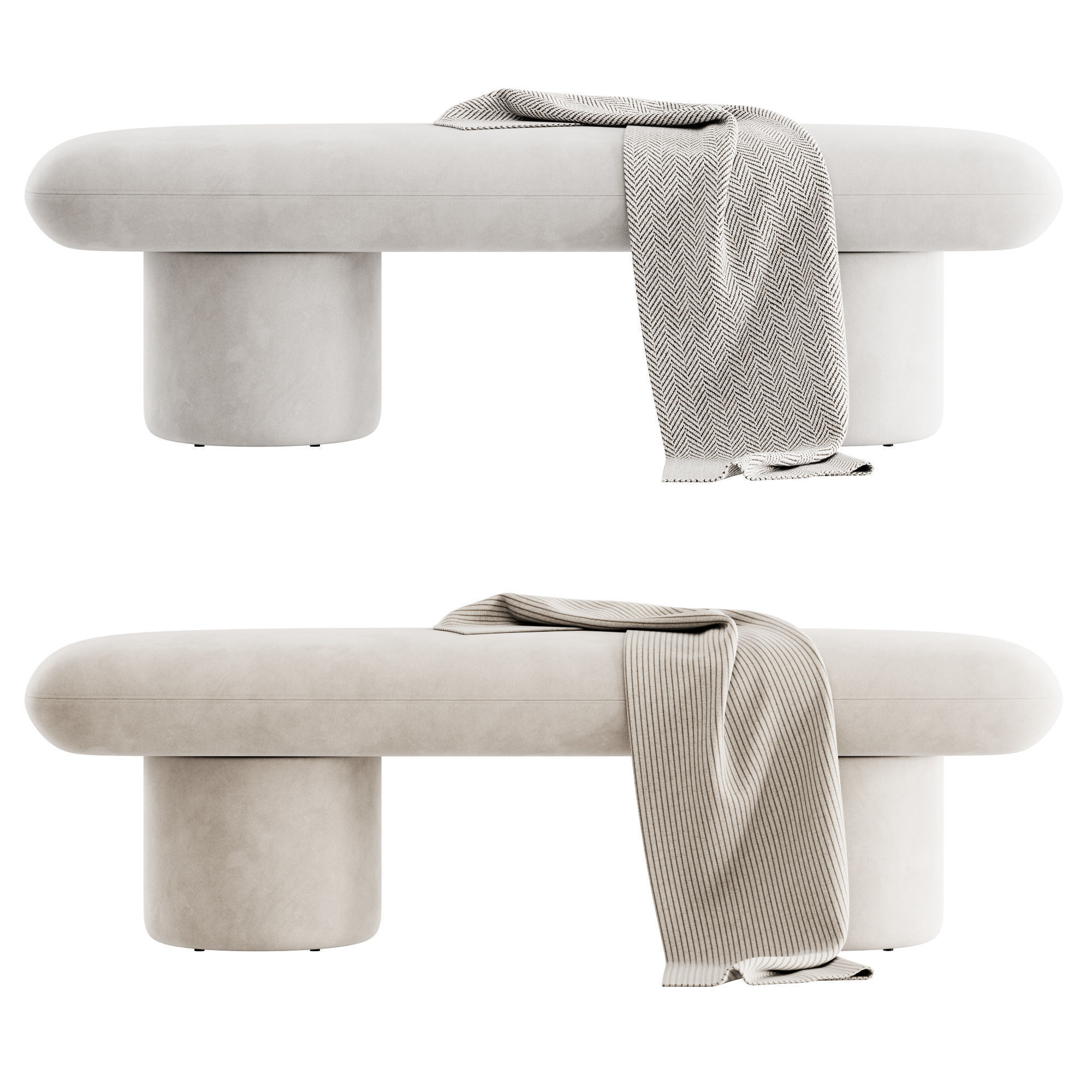 Este Bench By Poly and Bark 3D model_2