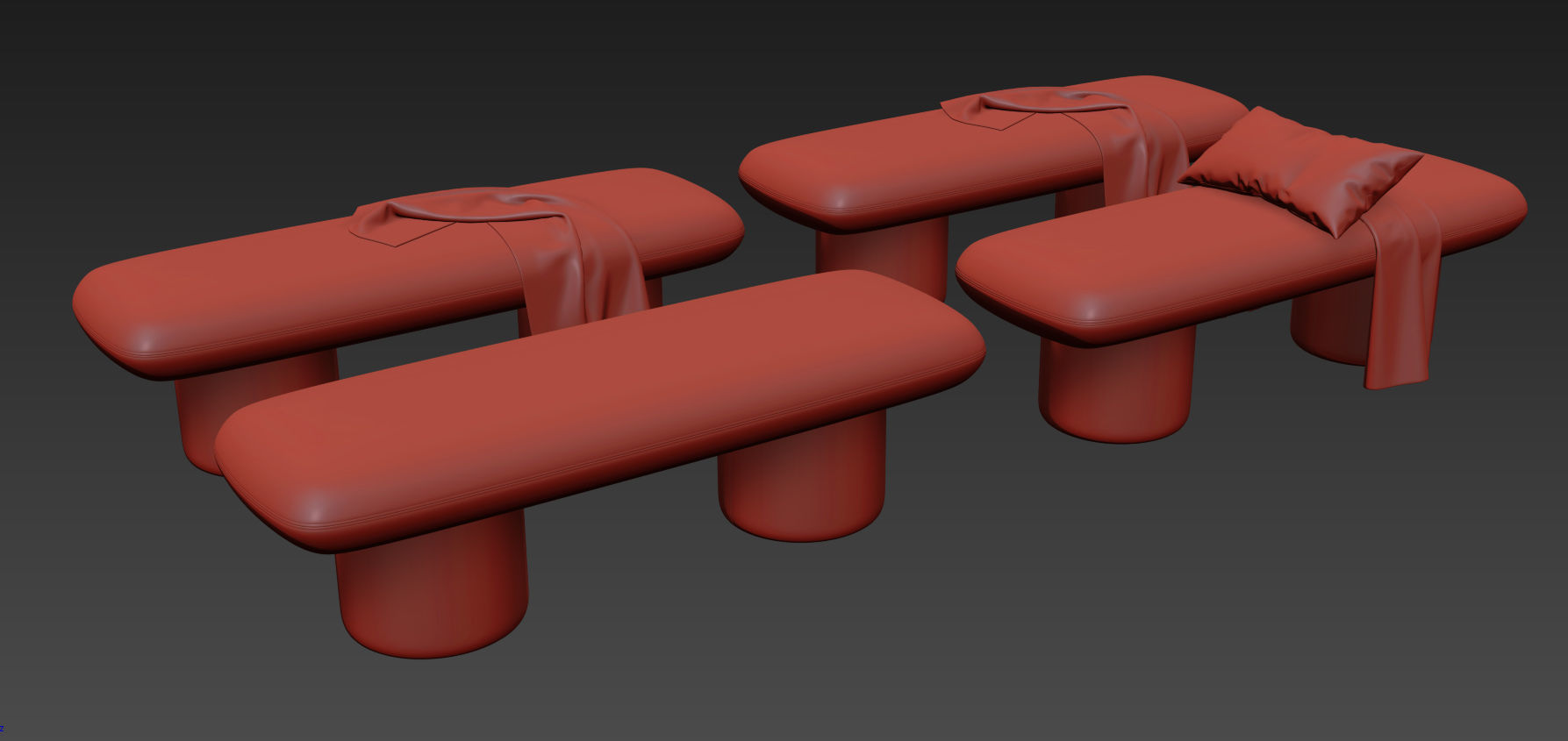 Este Bench By Poly and Bark 3D model_16