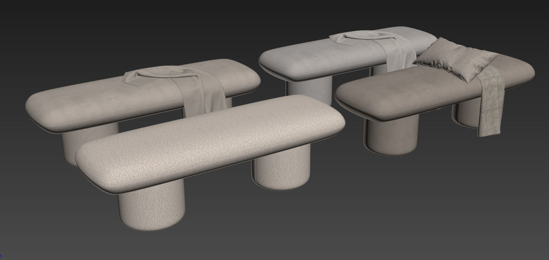Este Bench By Poly and Bark 3D model_15