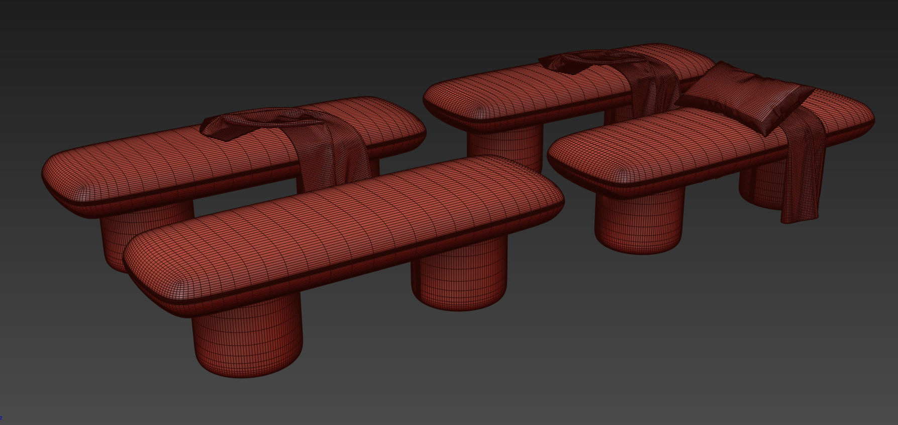 Este Bench By Poly and Bark 3D model_17
