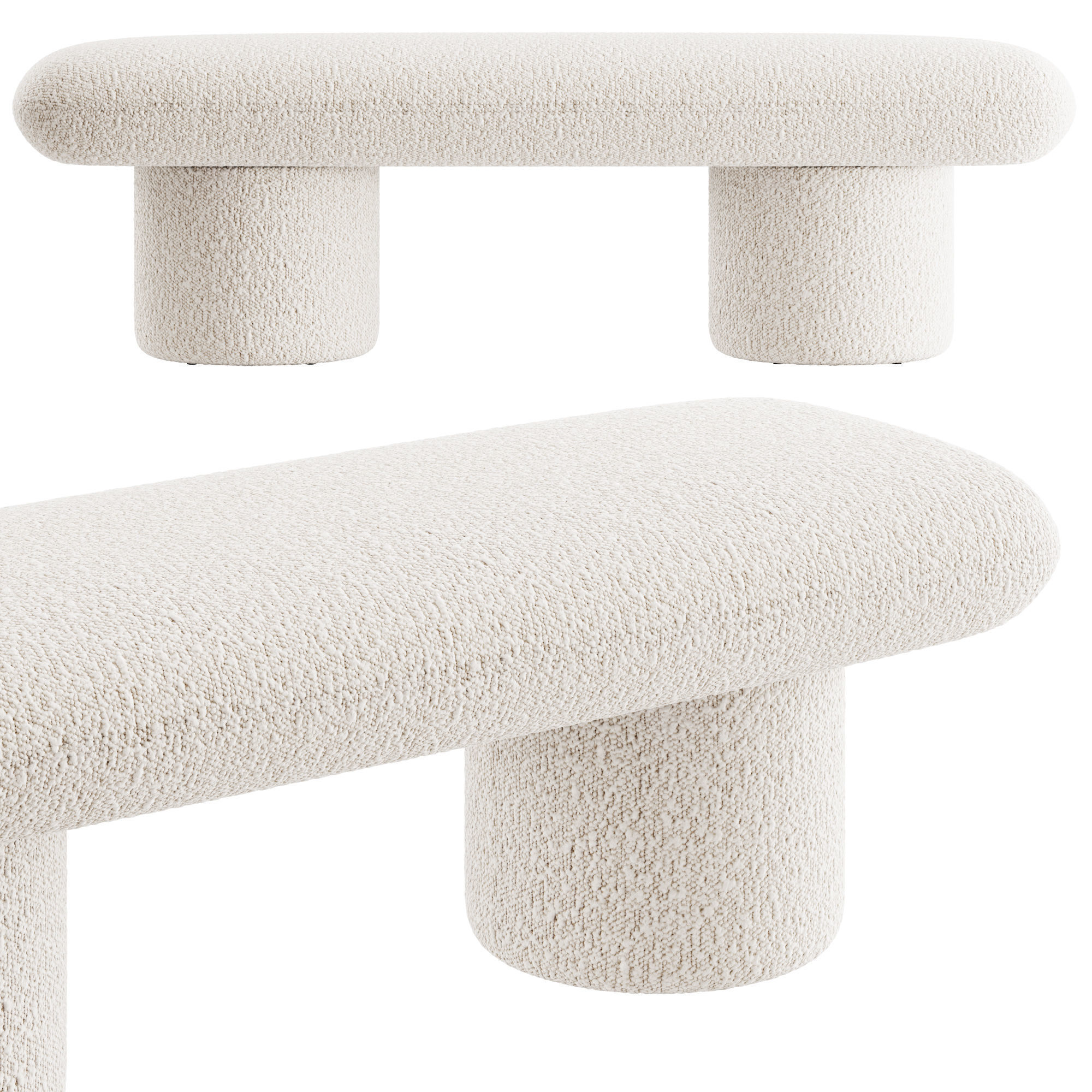 Este Bench By Poly and Bark 3D model_3