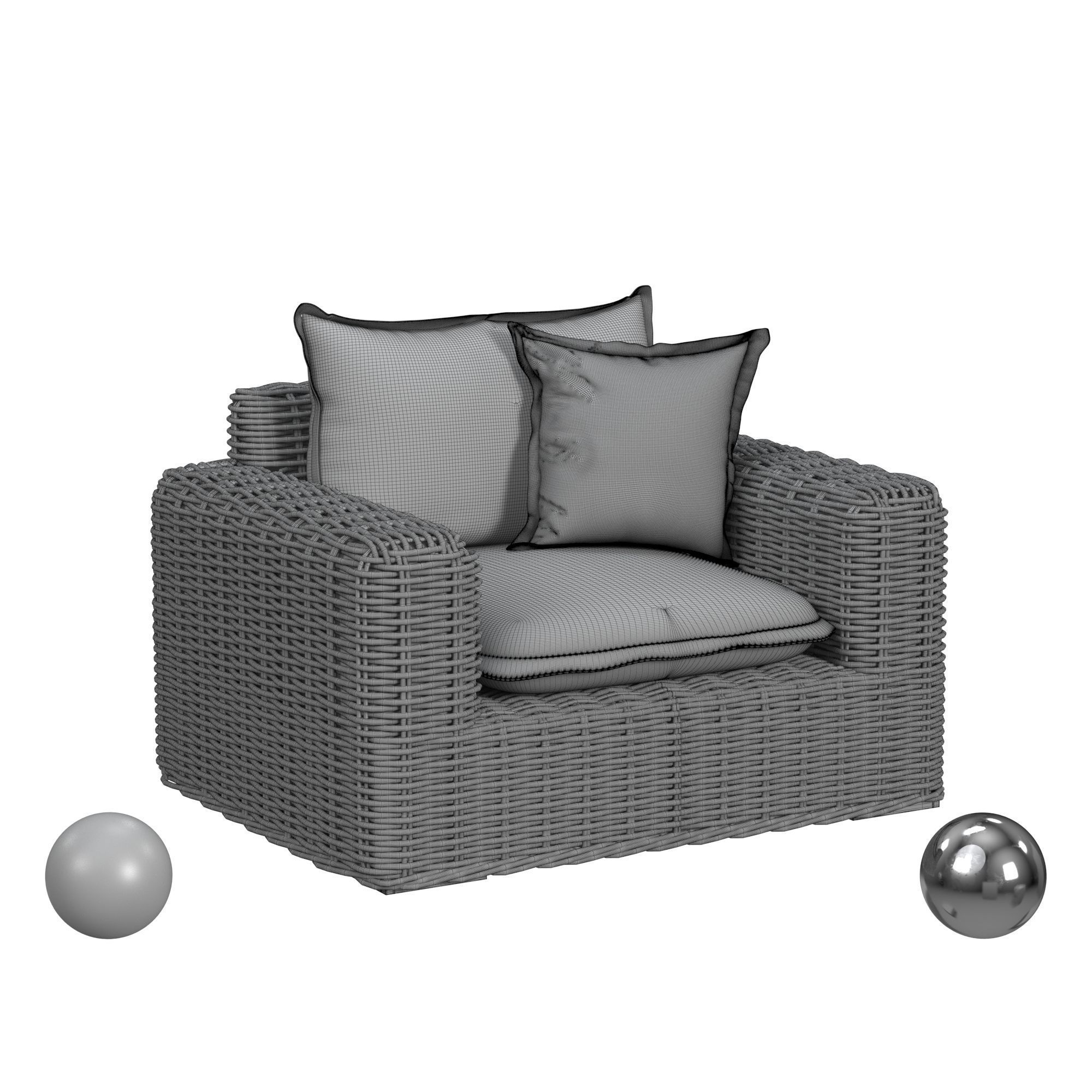 Westport Outdoor Lounge Chair 3D model_3