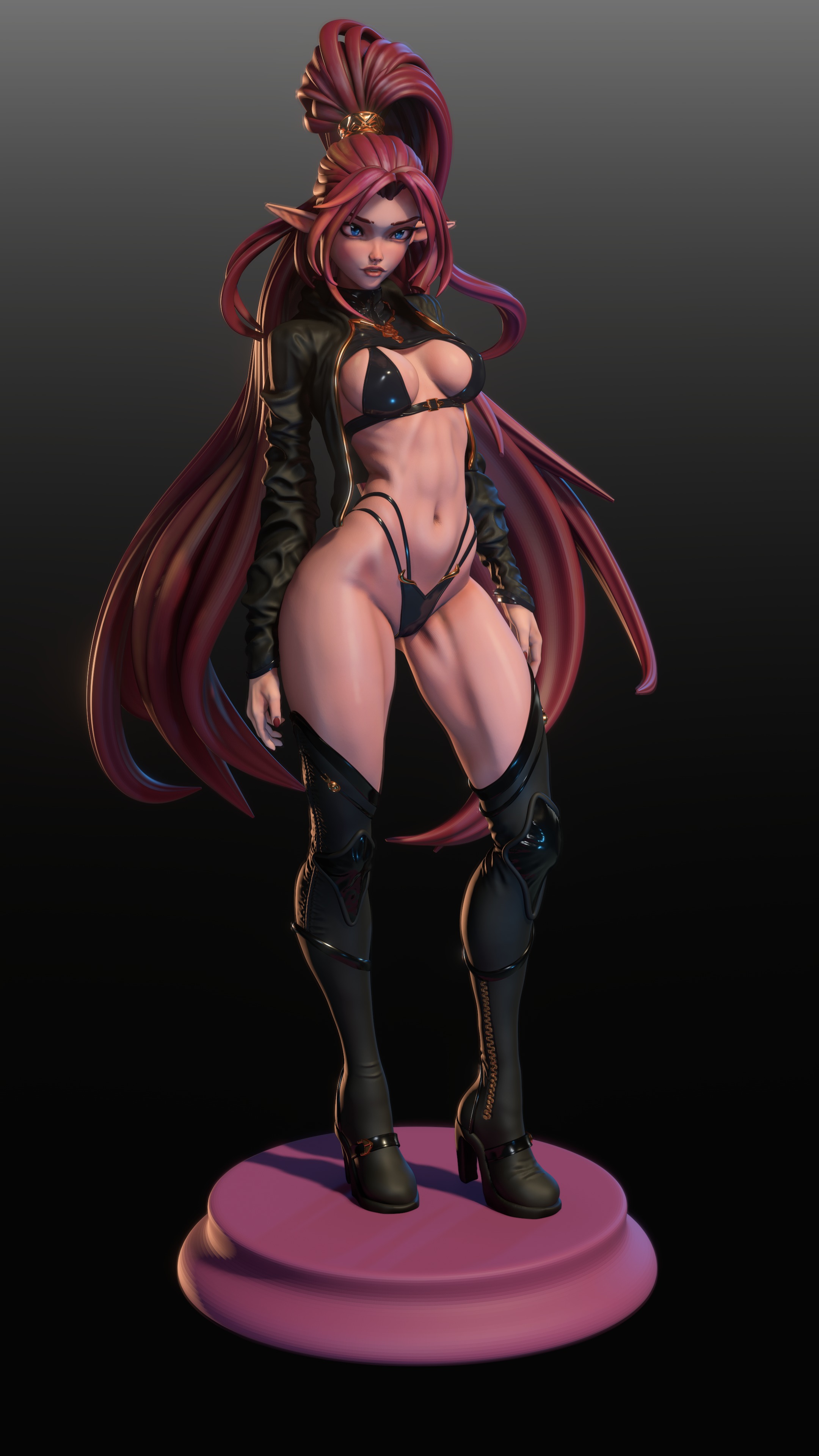 Cute elf 3D print model_6