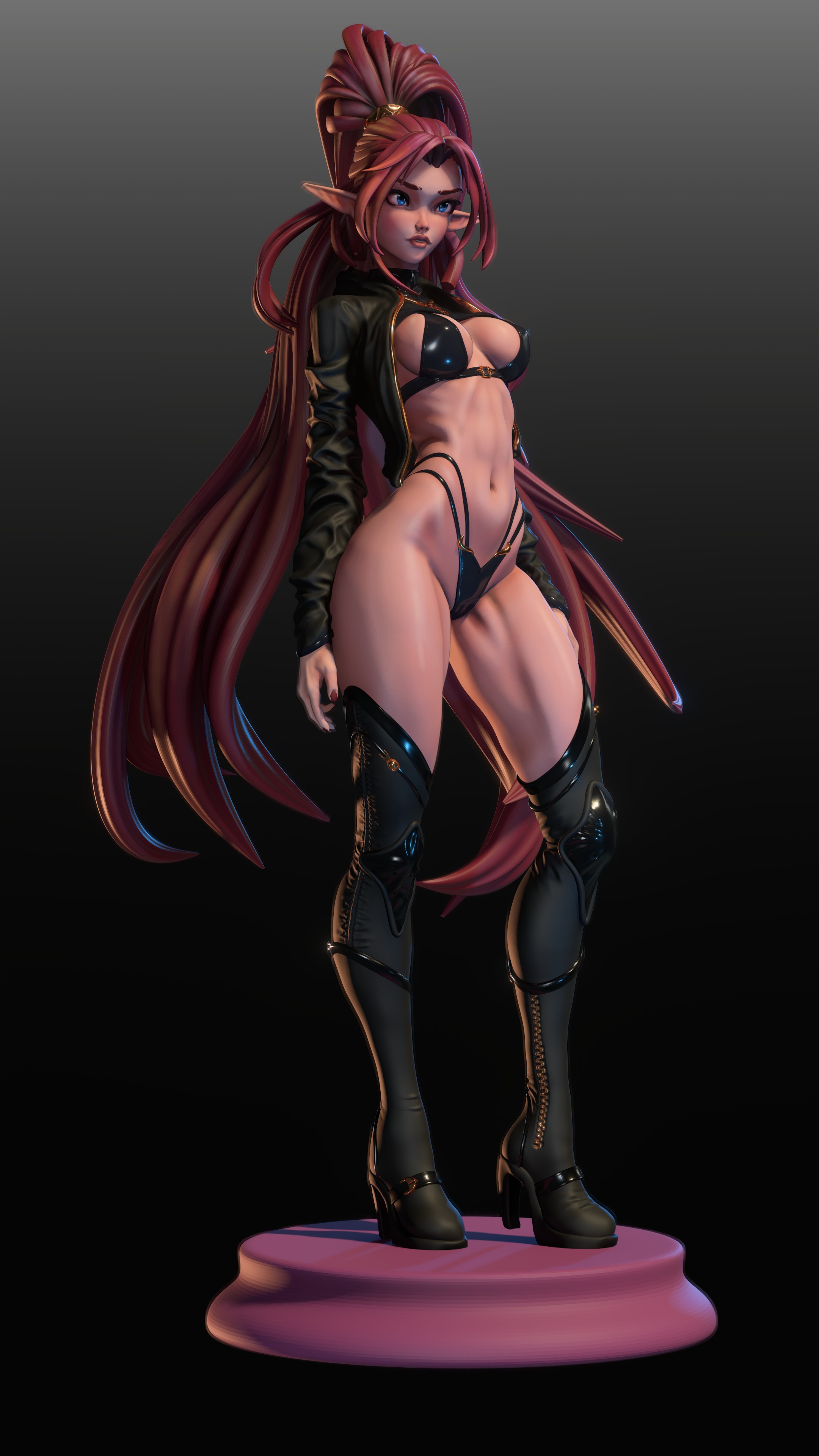 Cute elf 3D print model_7