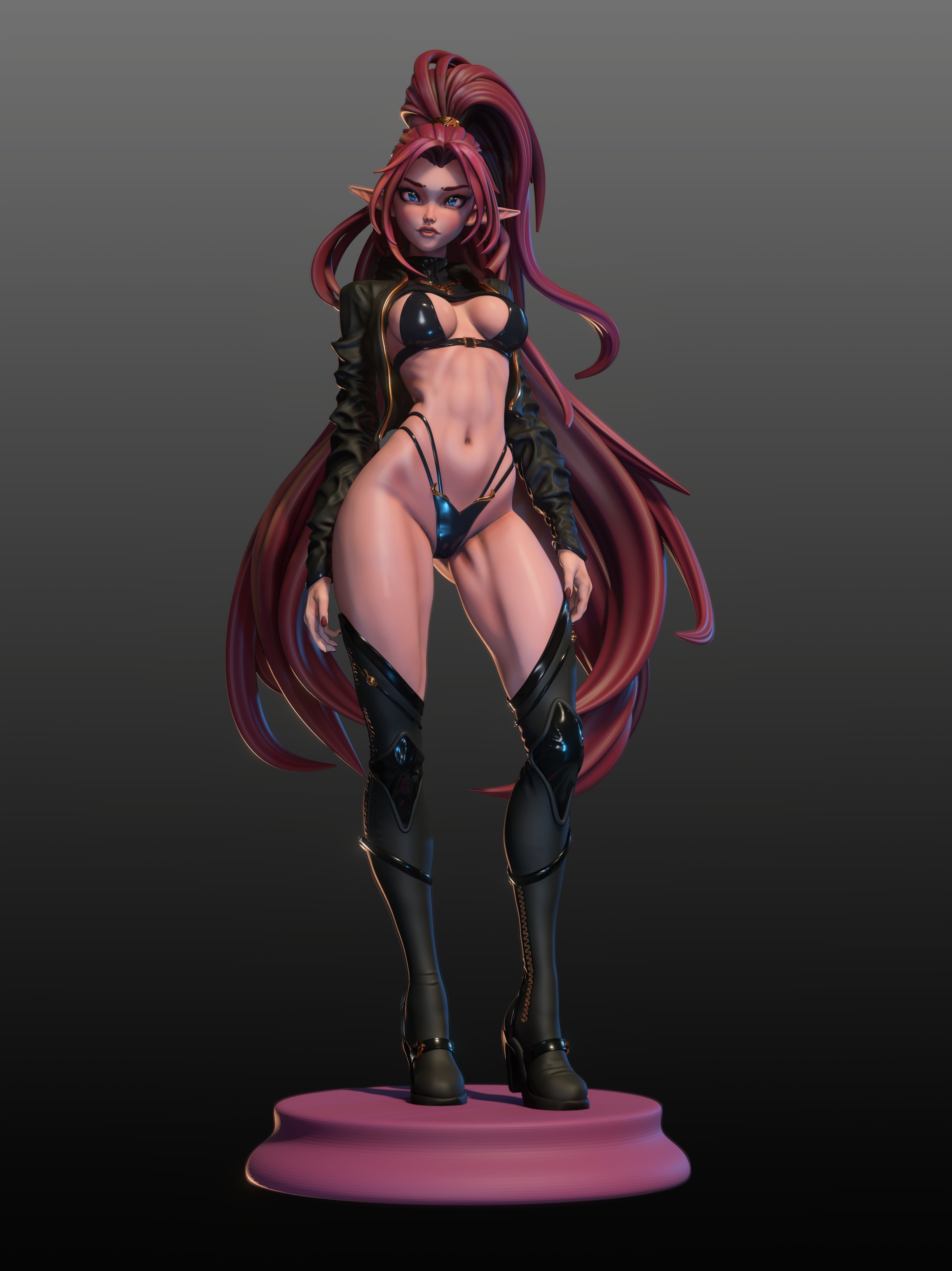 Cute elf 3D print model_13