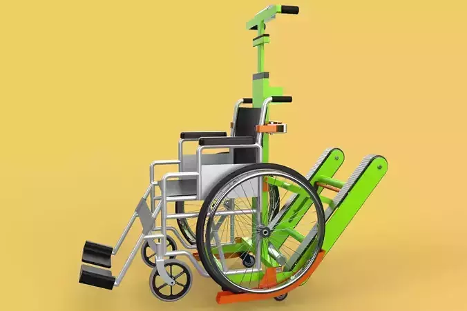 ELECTRIC STAIR CLIMBER ASSIST WHEELCHAIR CRAWLER LIFTS TROLLEY 3D model