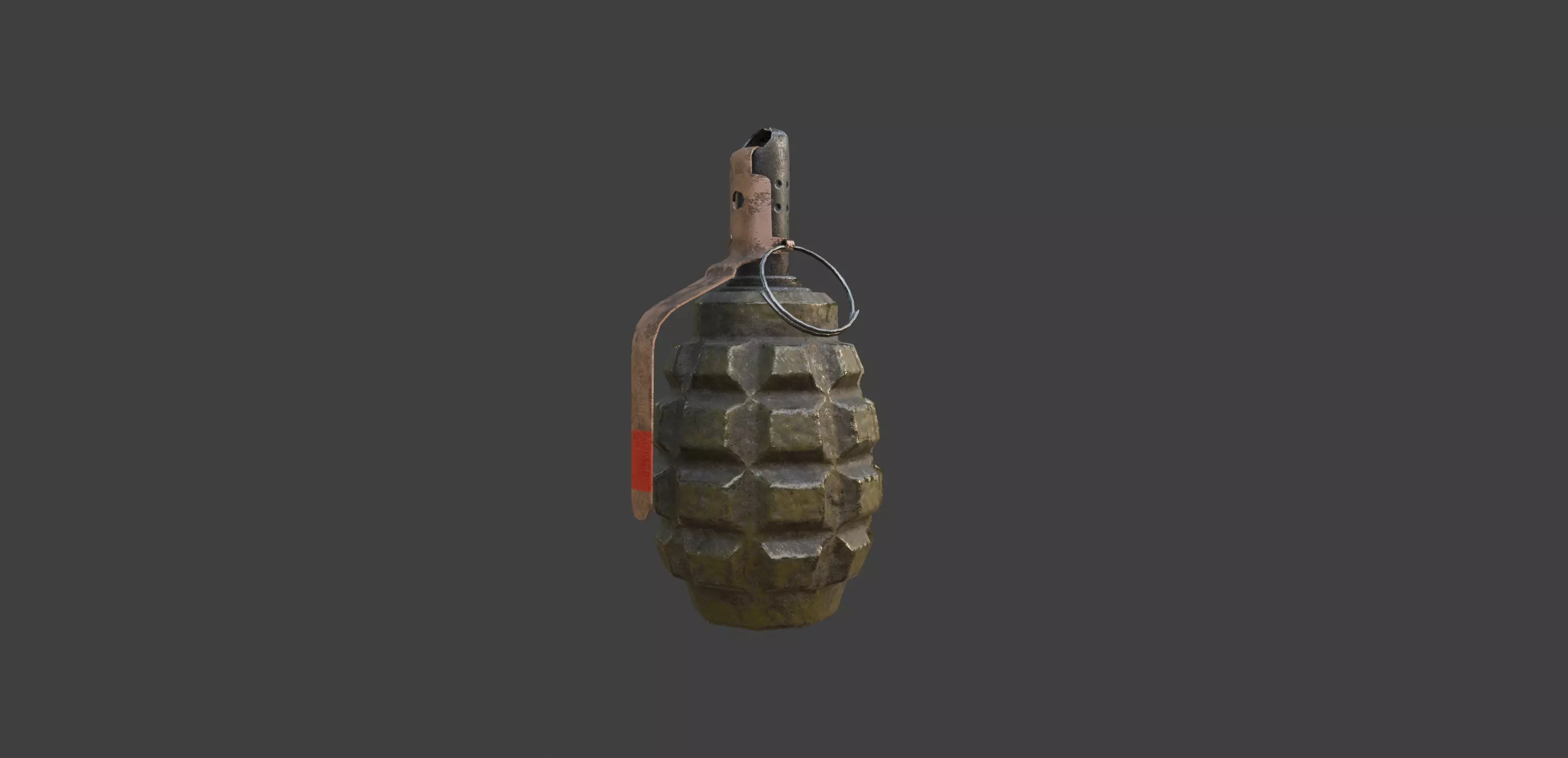 Grenade F1 PBR Textures Low-poly 3D model Low-poly 3D model_2