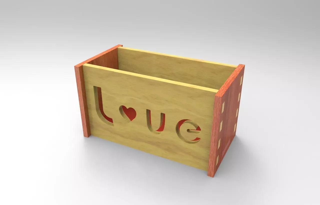 Flower Box For Laser Cut Free 3D print model