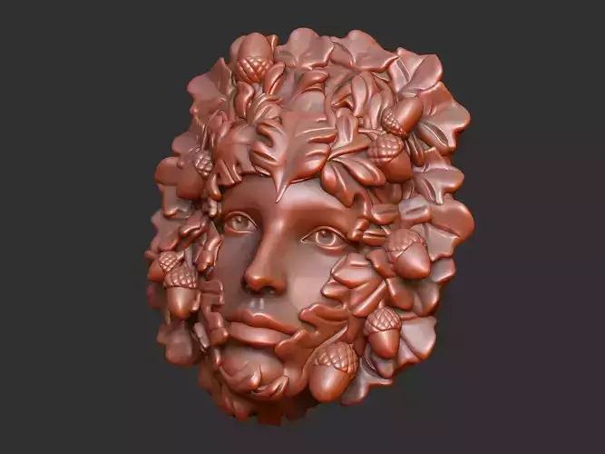 Green Oak Queen sculpture