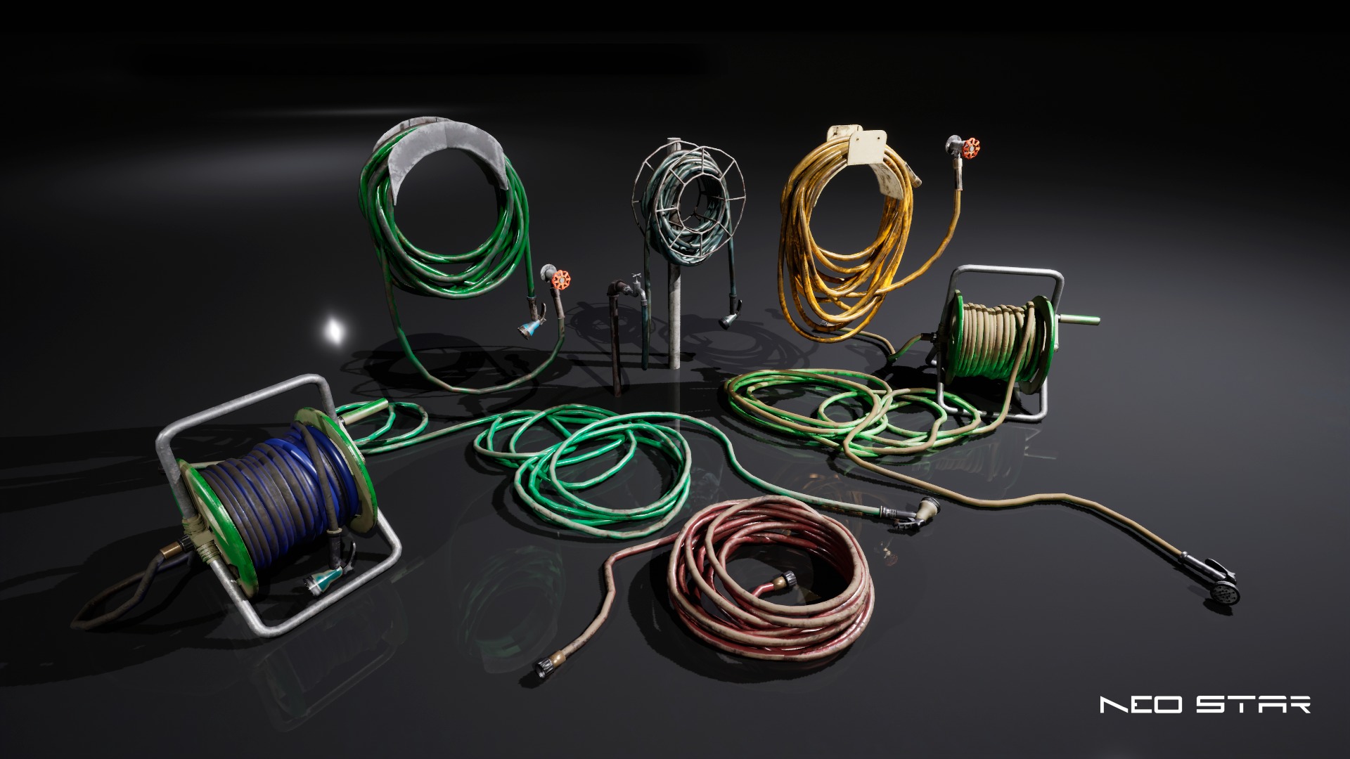 Backyard Props Low-poly 3D model_3