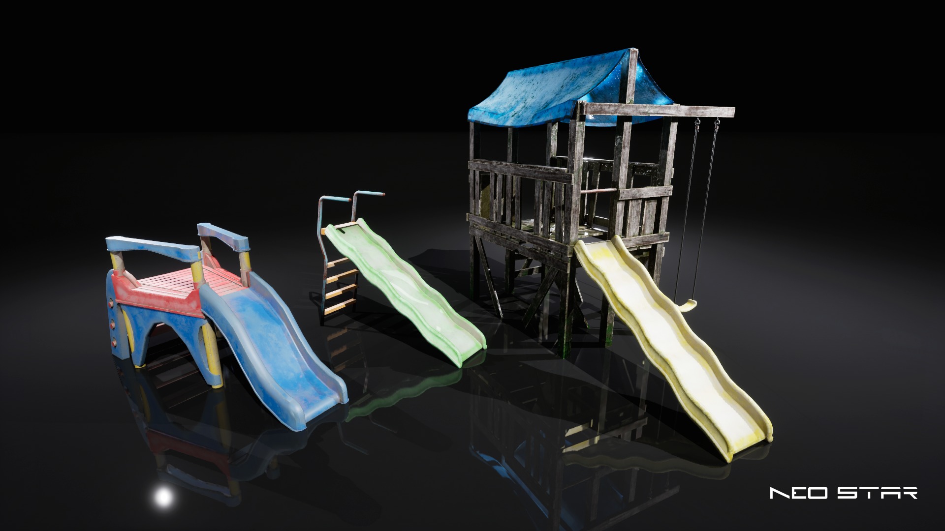 Backyard Props Low-poly 3D model_5