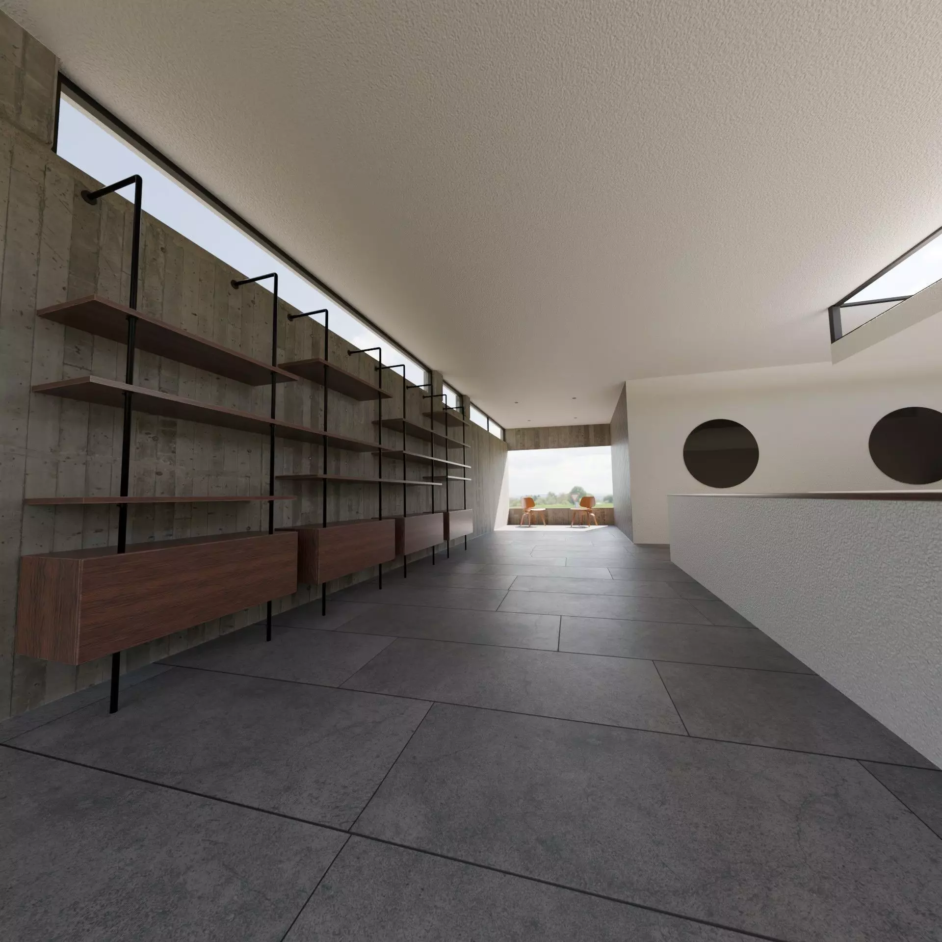 Modern Minimalist Hallway Interior 3D model