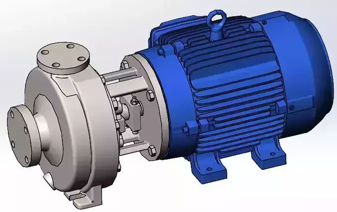 Rotech 1296 series ANSI Pumps 1inch Flanged 3D model