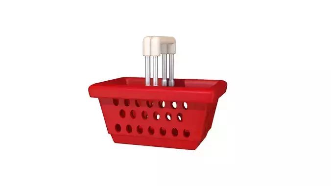 shopping basket 3d icon