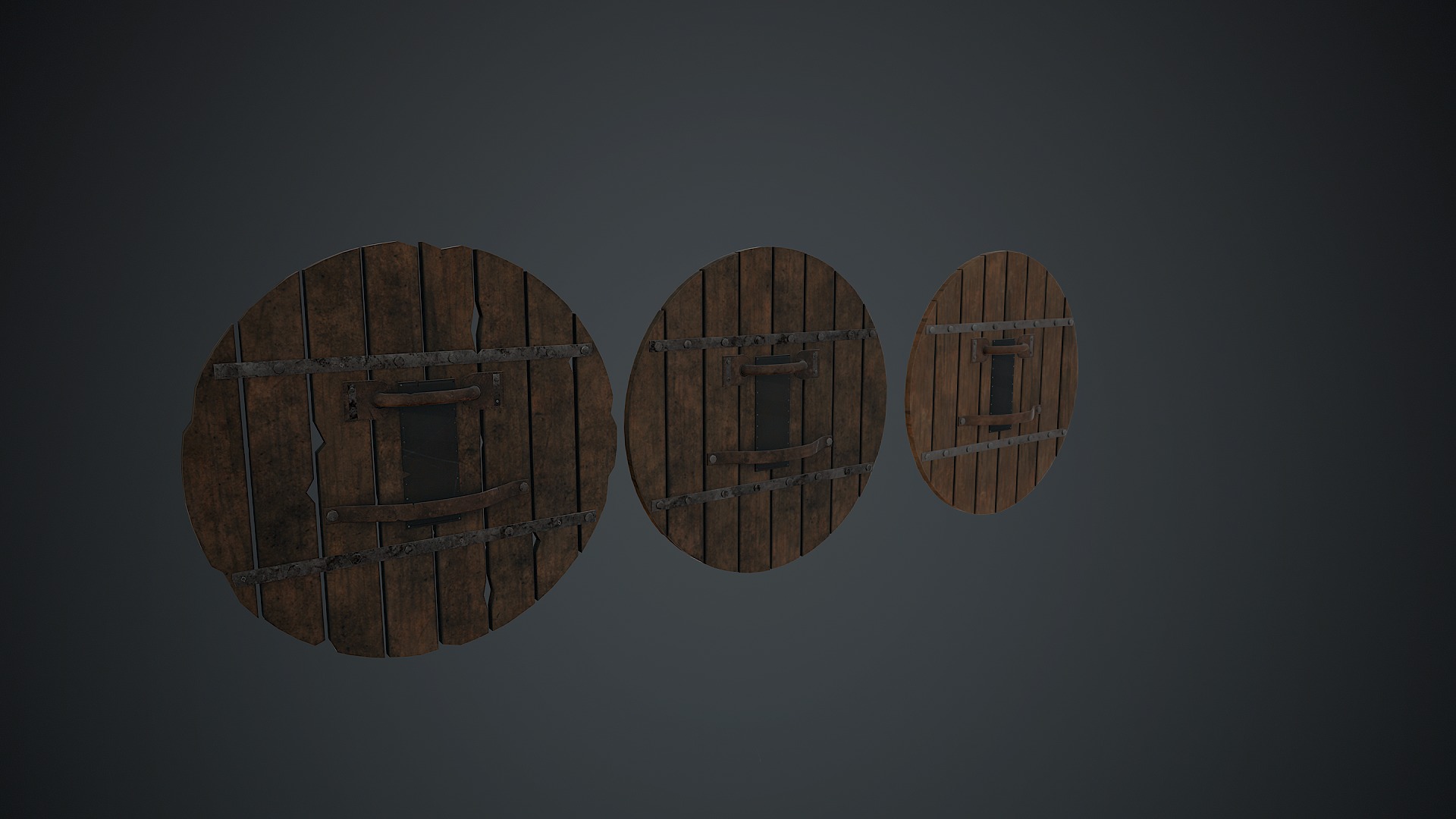 Medieval Shield Low-poly 3D model_7