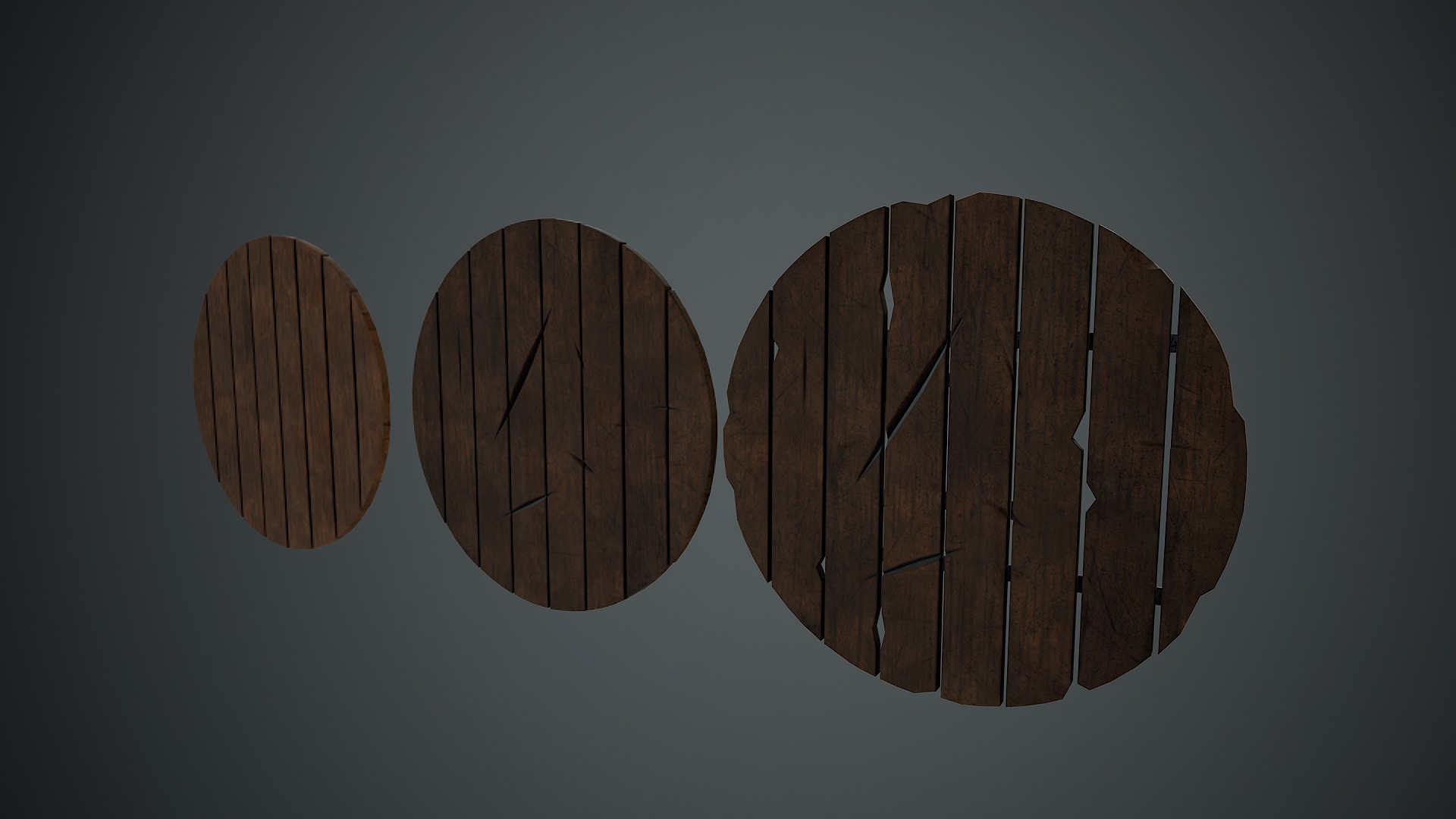 Medieval Shield Low-poly 3D model_5